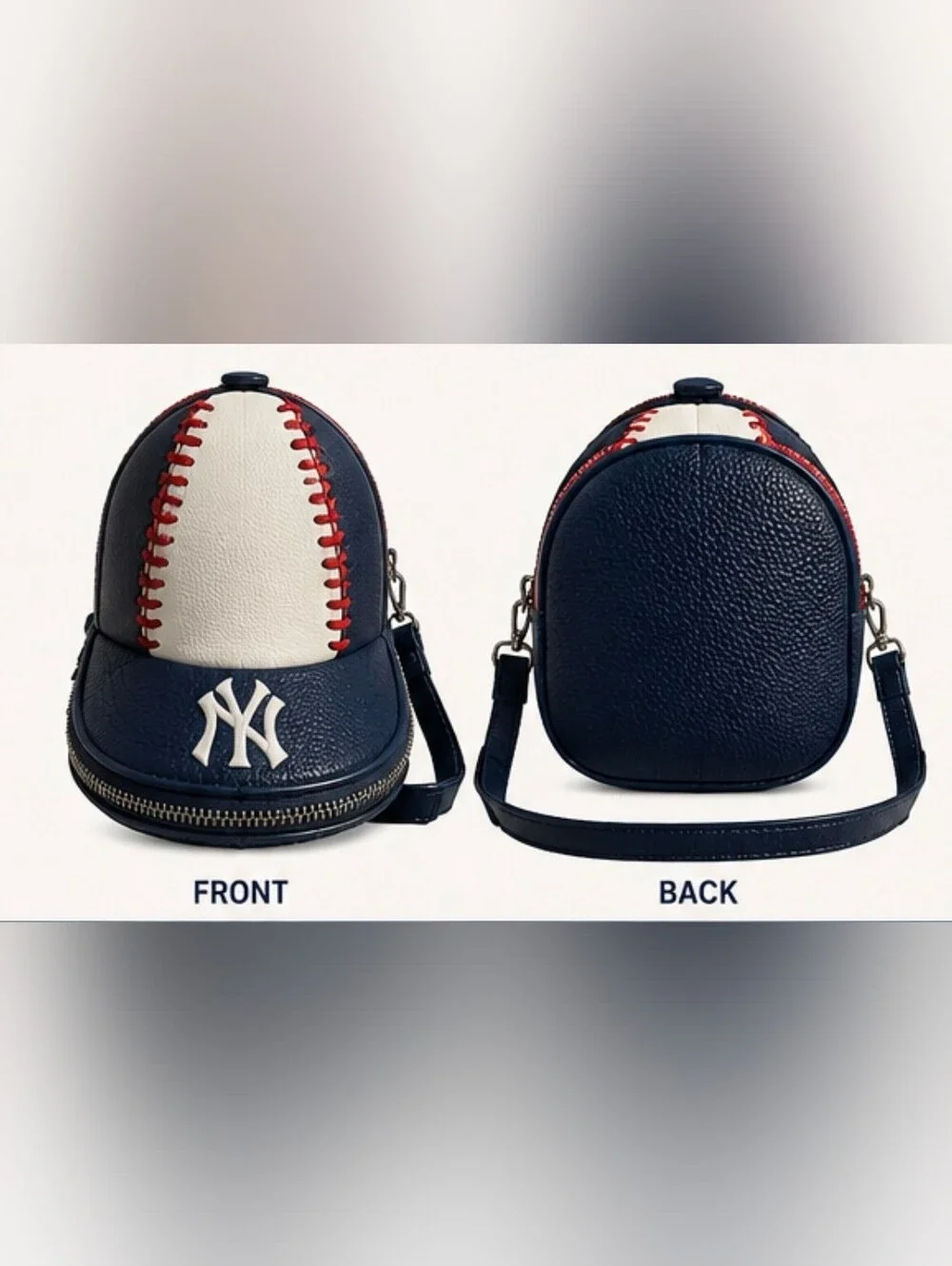 MLB NY Yankees Team Jersey Tote Purse Bag- Navy White Red-custom